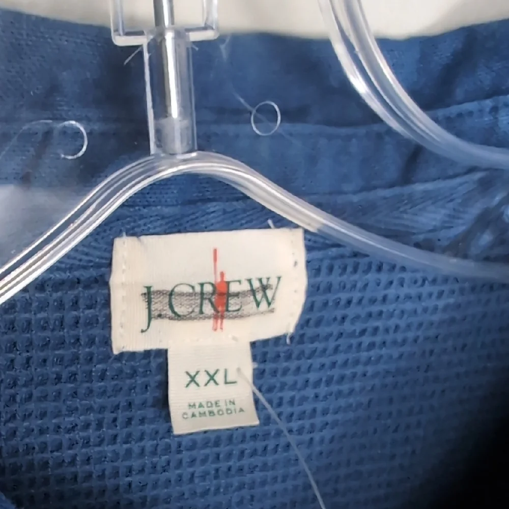 J. Crew Men's Navy Polo Shirt Men's XXL Blue Long sleeve Shirt